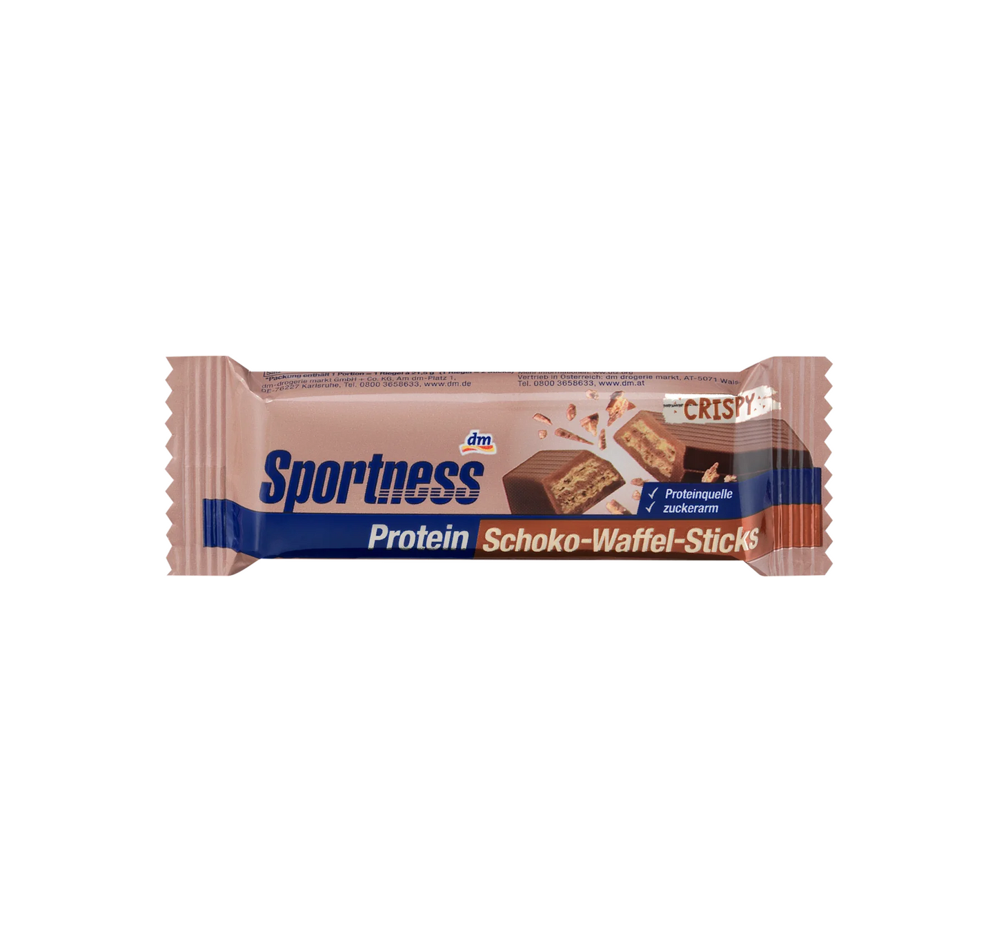Wafer de proteína, palitos de chocolate, 21,5 g