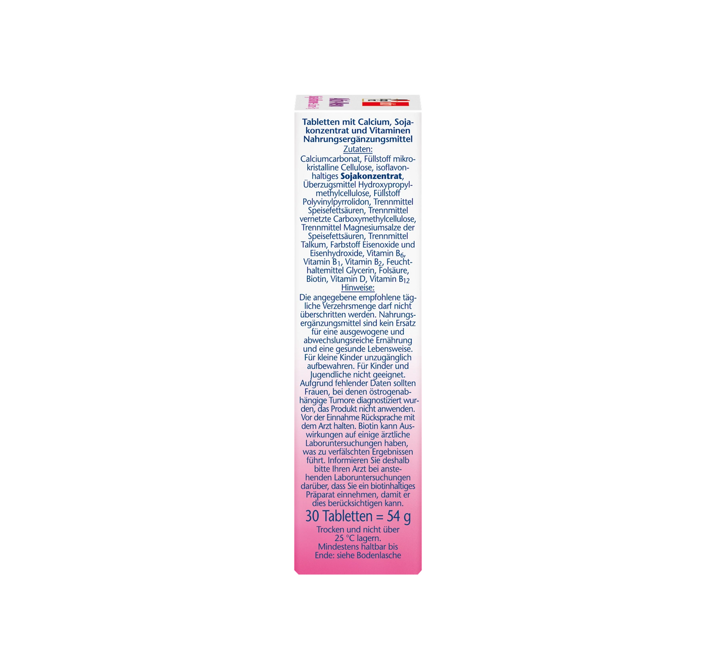Comprimidos Aktiv-Meno de isoflavonas de soja + calcio + vitamina D3 30 uds., 52,1 g