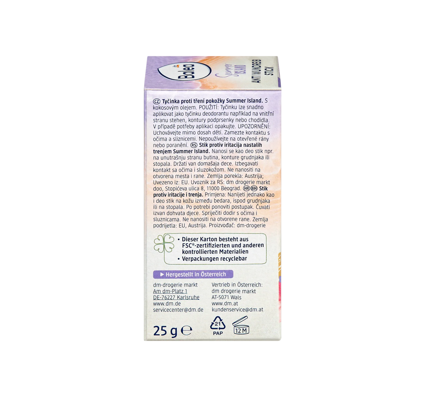 Anti-chafing stick Summer Island, 25 g