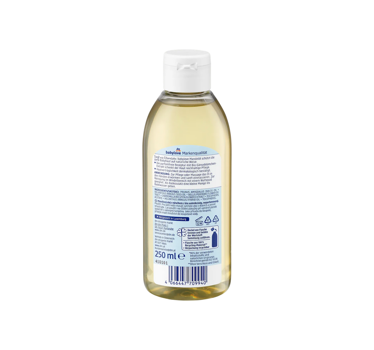 Aceite de almendras sensible, 250 ml