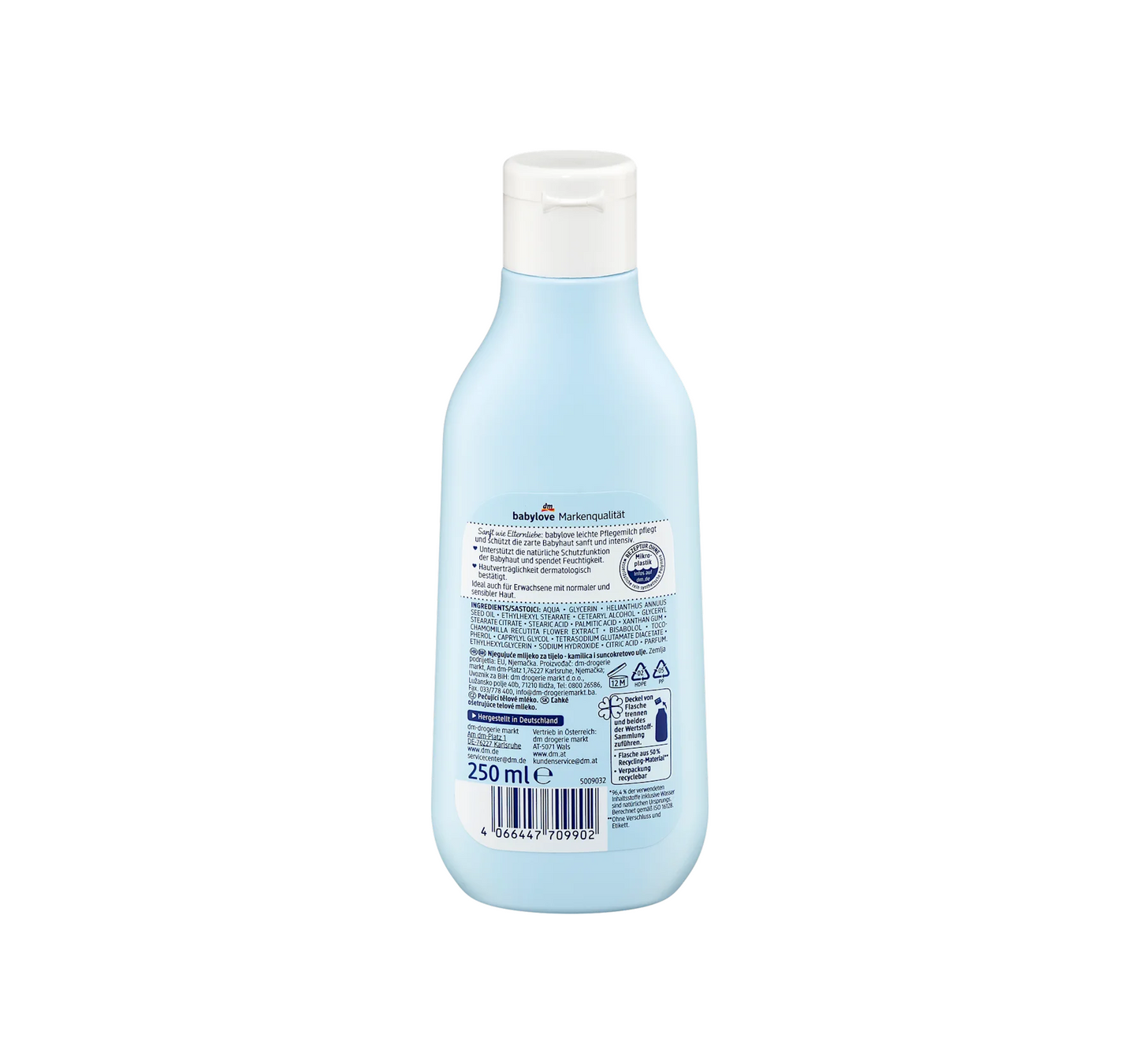 Baby Care Milk Light, Sensitive, 250 ml