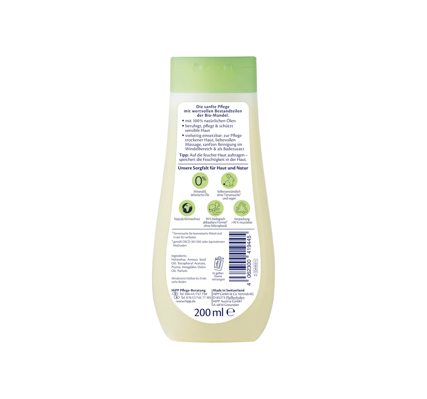 Baby Care Oil Sensitive, 200 ml