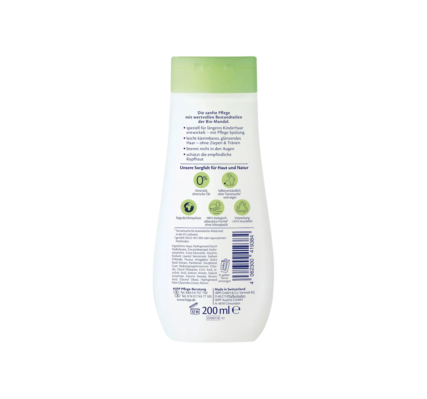 Champú y acondicionador para bebés Sensitive, 200 ml