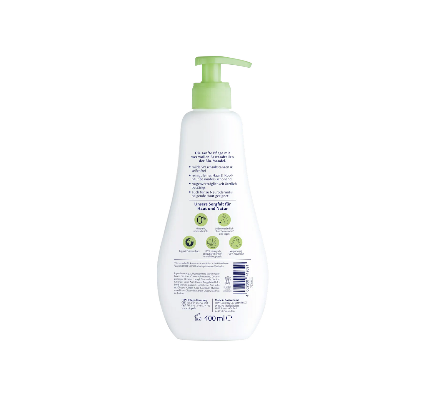 Gel lavant pour bébé peau et cheveux sensibles, 400 ml