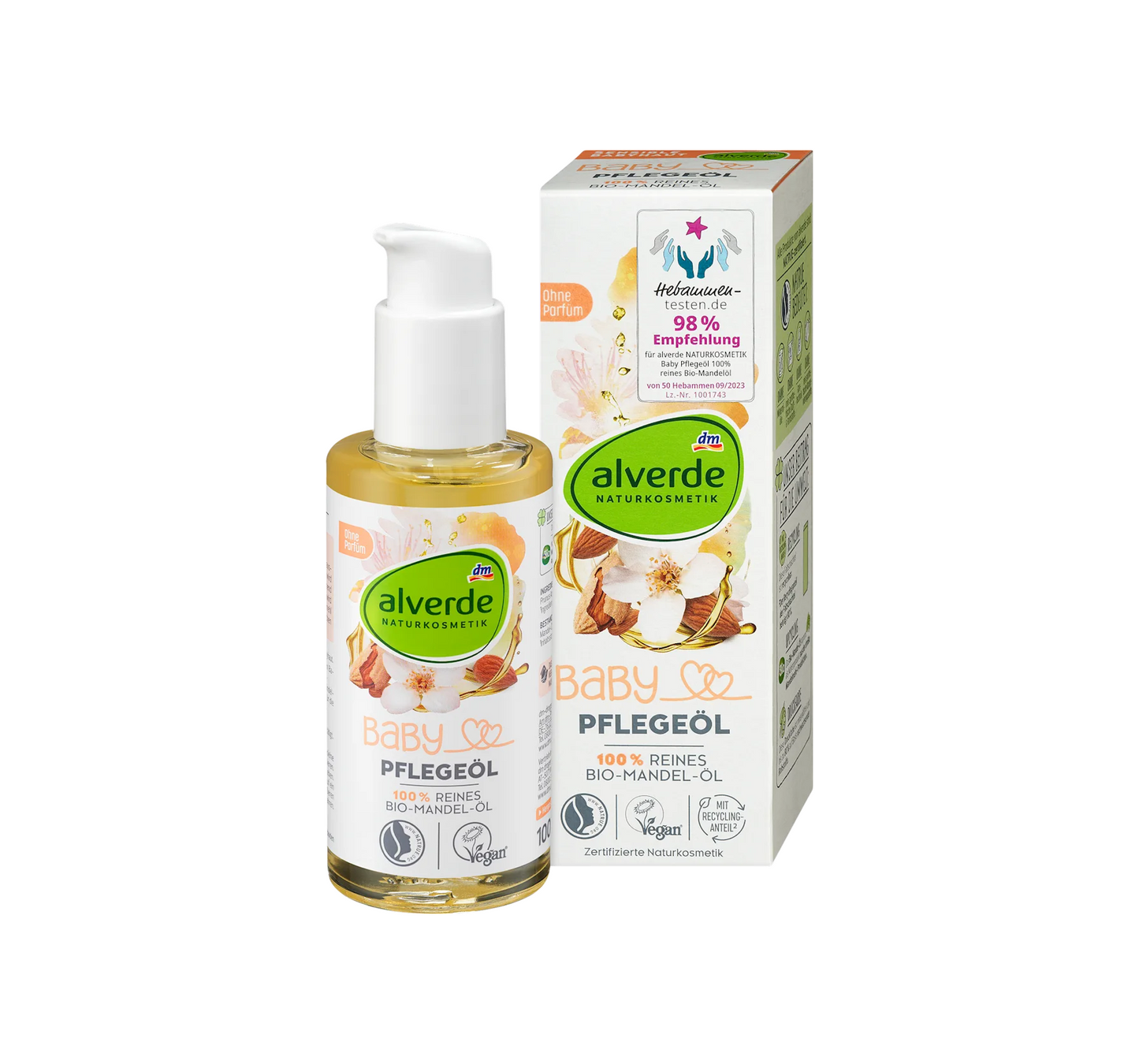 Huile pour bébé 100% pure huile d'amande, 100 ml