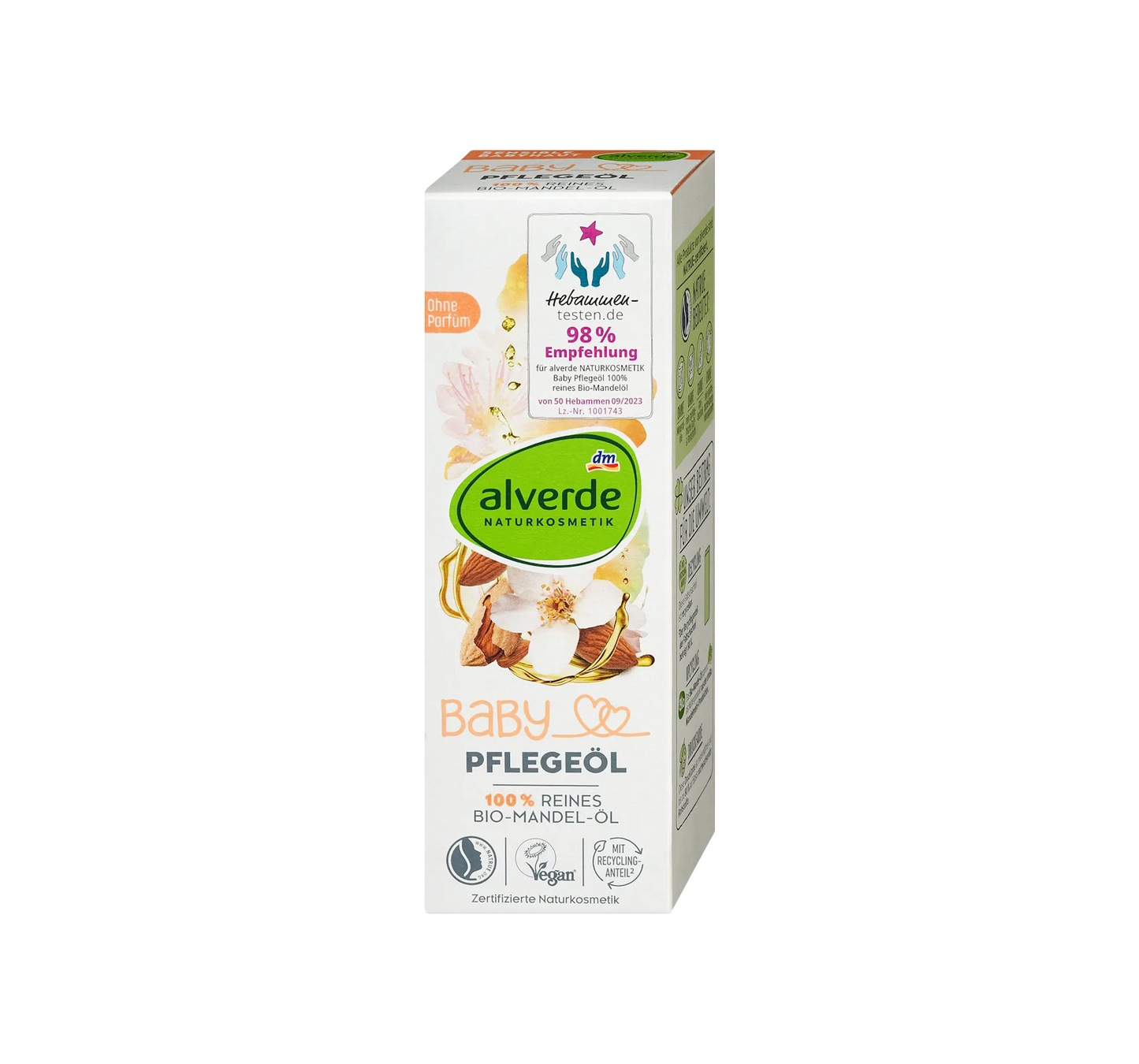 Huile pour bébé 100% pure huile d'amande, 100 ml