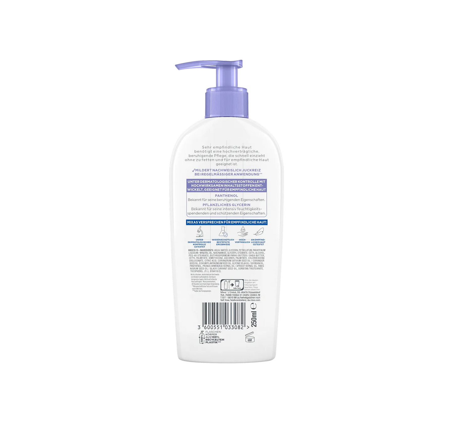 Loción corporal Pantenol Comfort, 250 ml