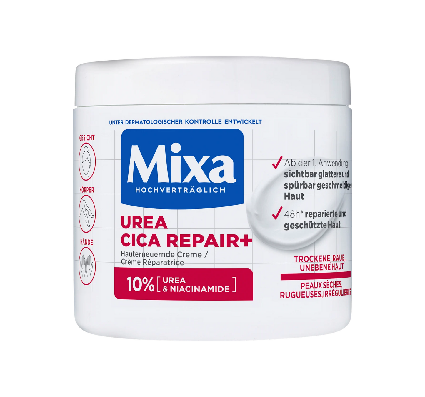 Creme de Cuidado 10% Ureia Cica Reparador, 400 ml