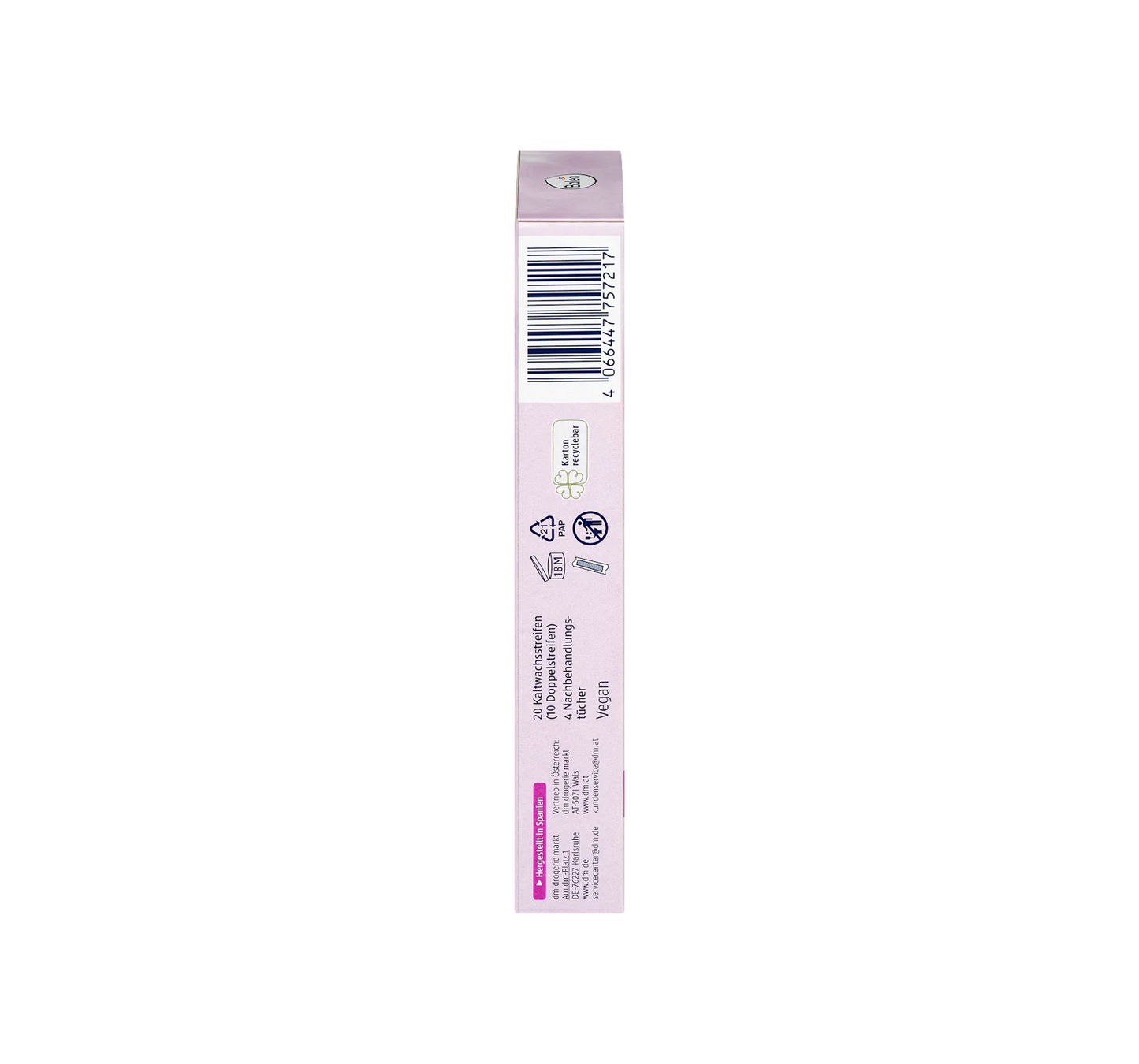 Cold wax strips for the face, 20 pieces
