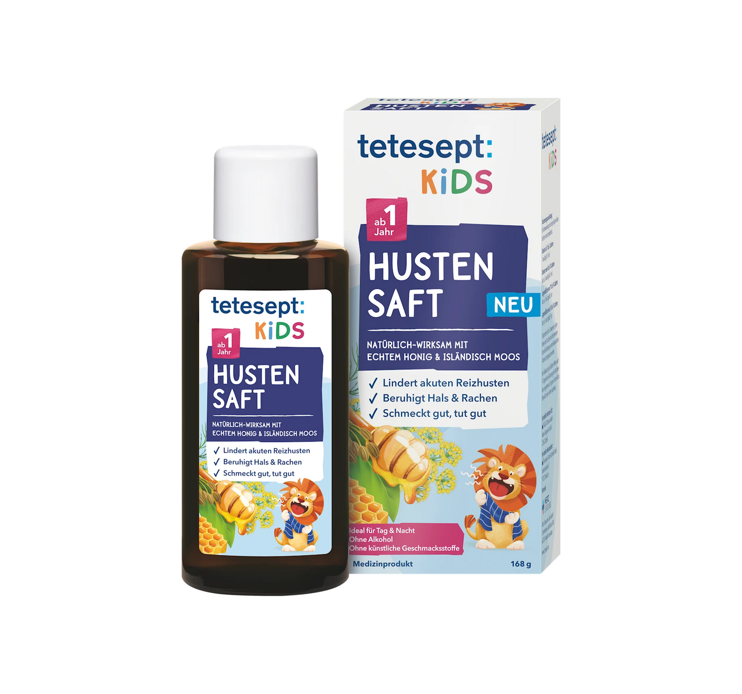 Sirop contre la toux pour enfants au miel et à la mousse d'Islande, 168 g