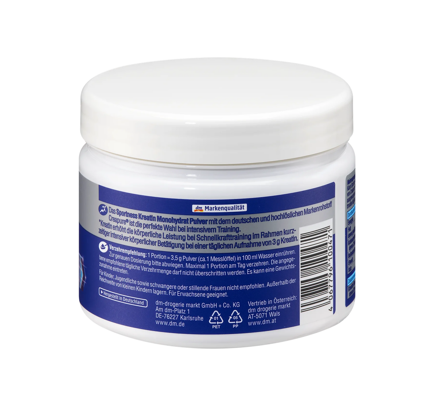 Creatine monohydrate powder, 250 g