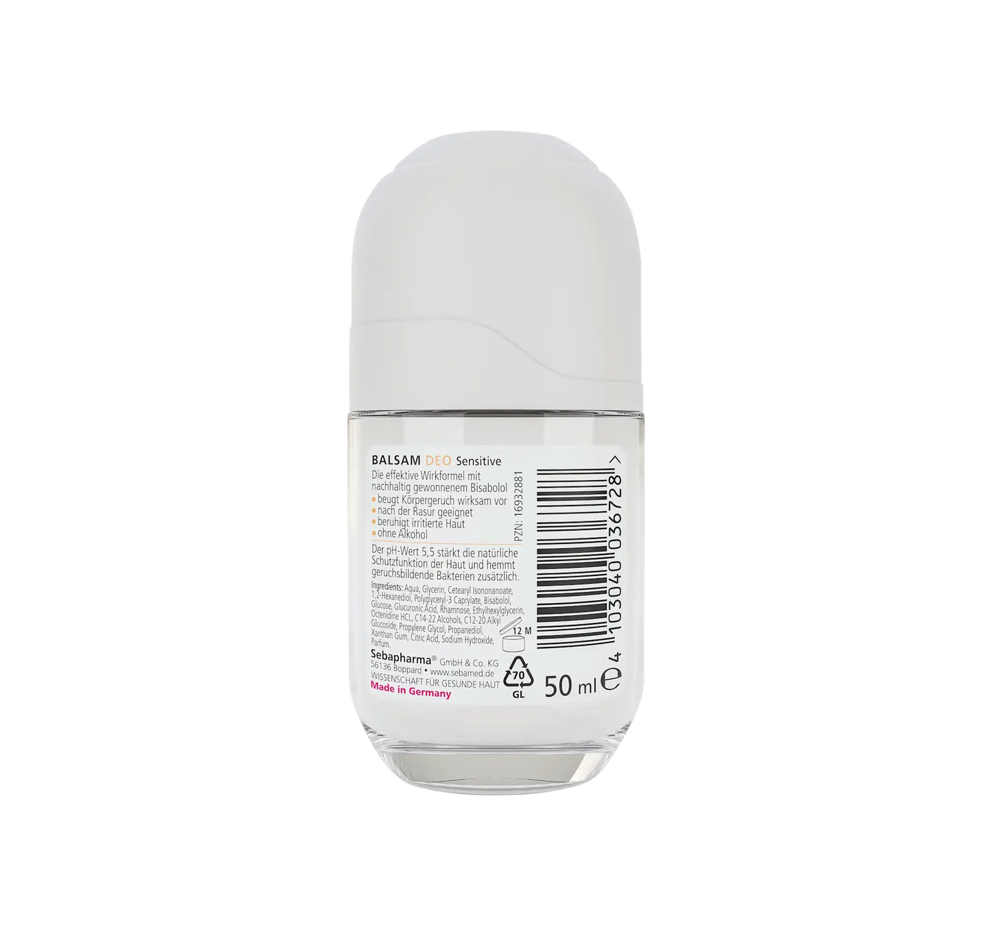 Deodorant roll-on balm sensitive, 50 ml