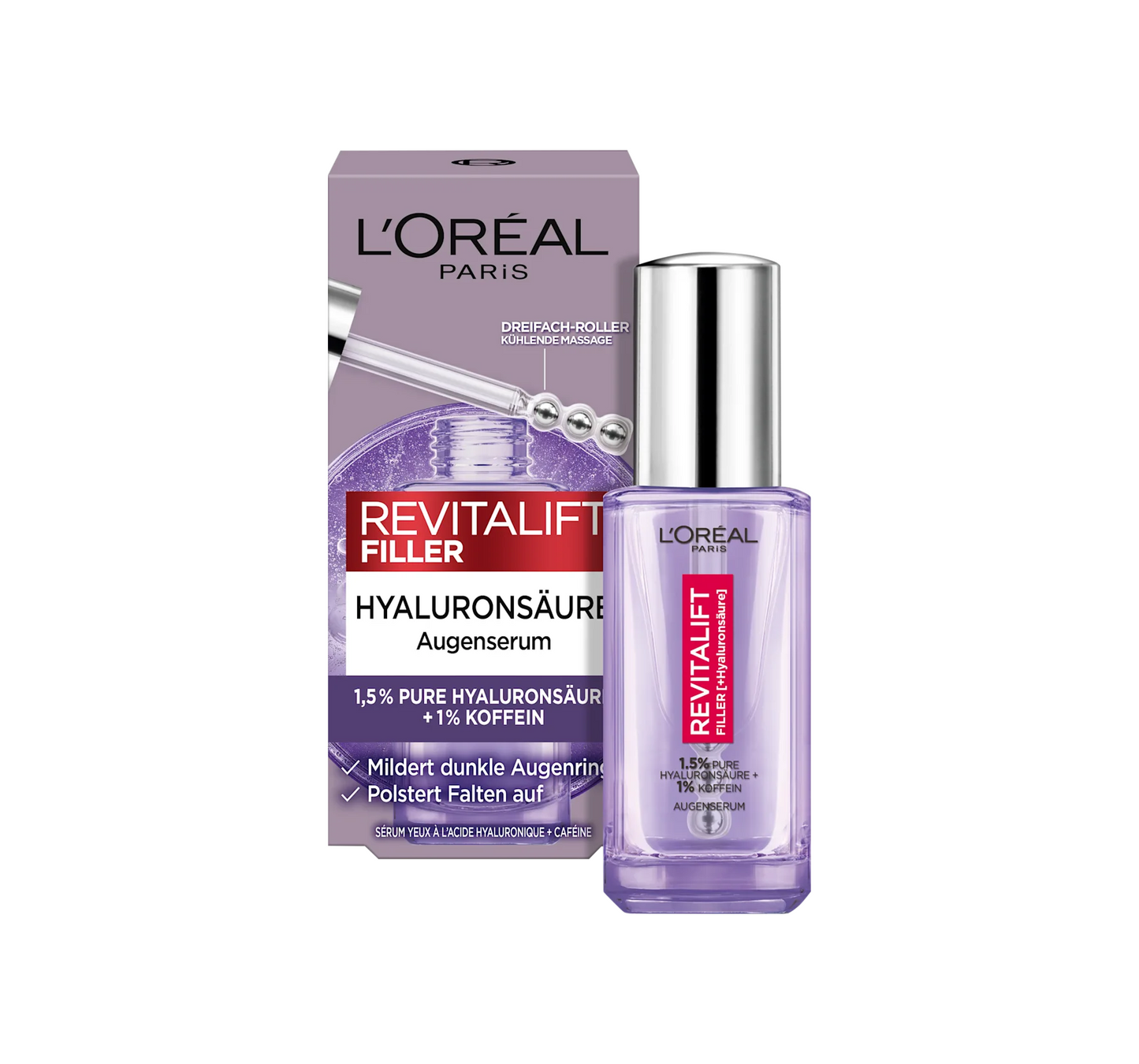 Sérum contour des yeux Revitalift Filler Hyaluron + Caféine, 20 ml