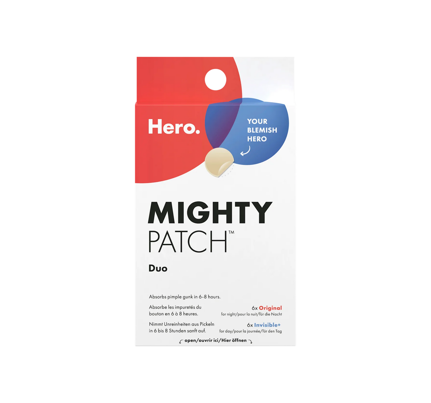 Ansiktsremsor Mighty Patch Duo, 12 st