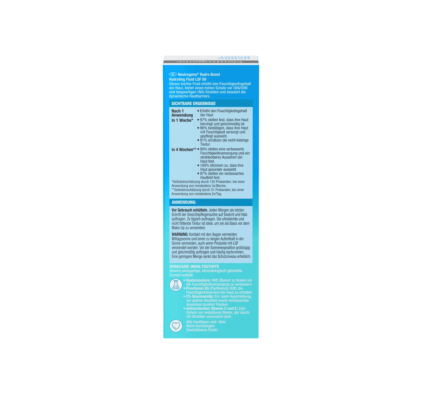 Fluide Hydro Boost Hydratant SPF 50, 50 ml