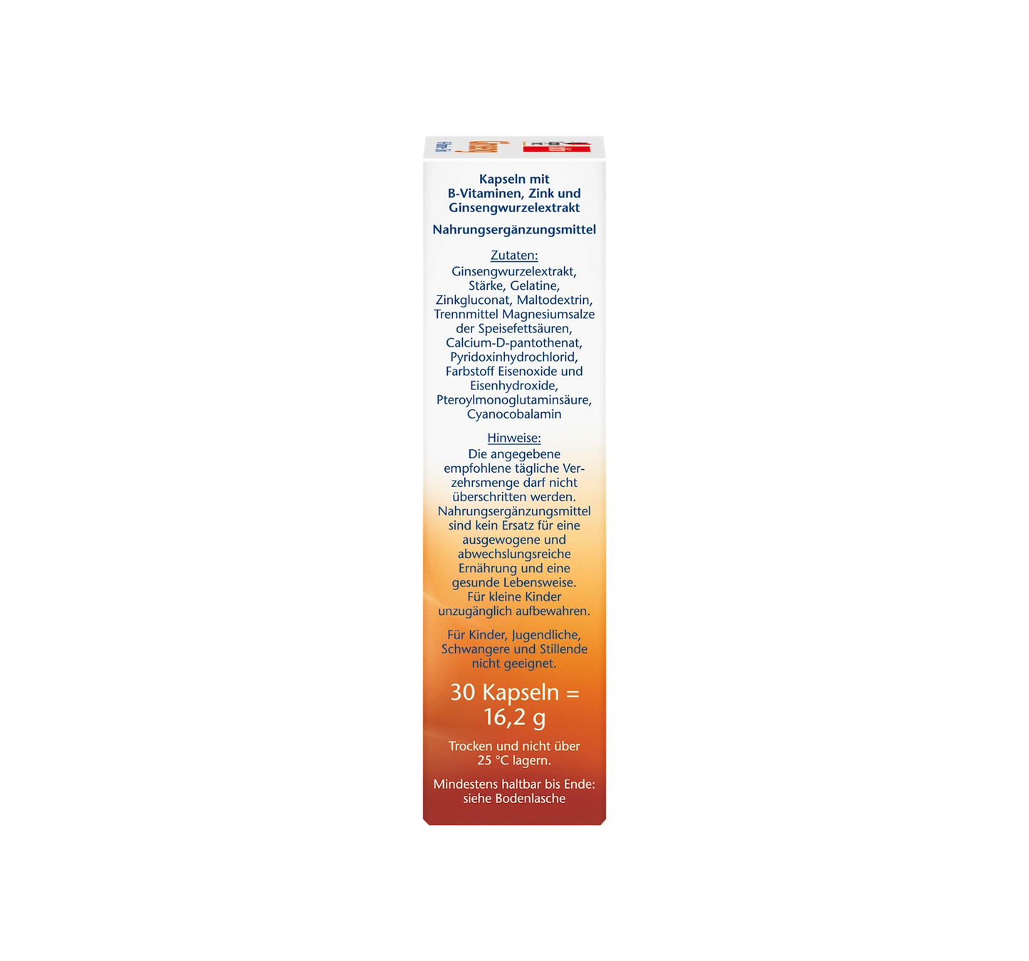 Ginseng capsules 30 pcs, 16.2 g