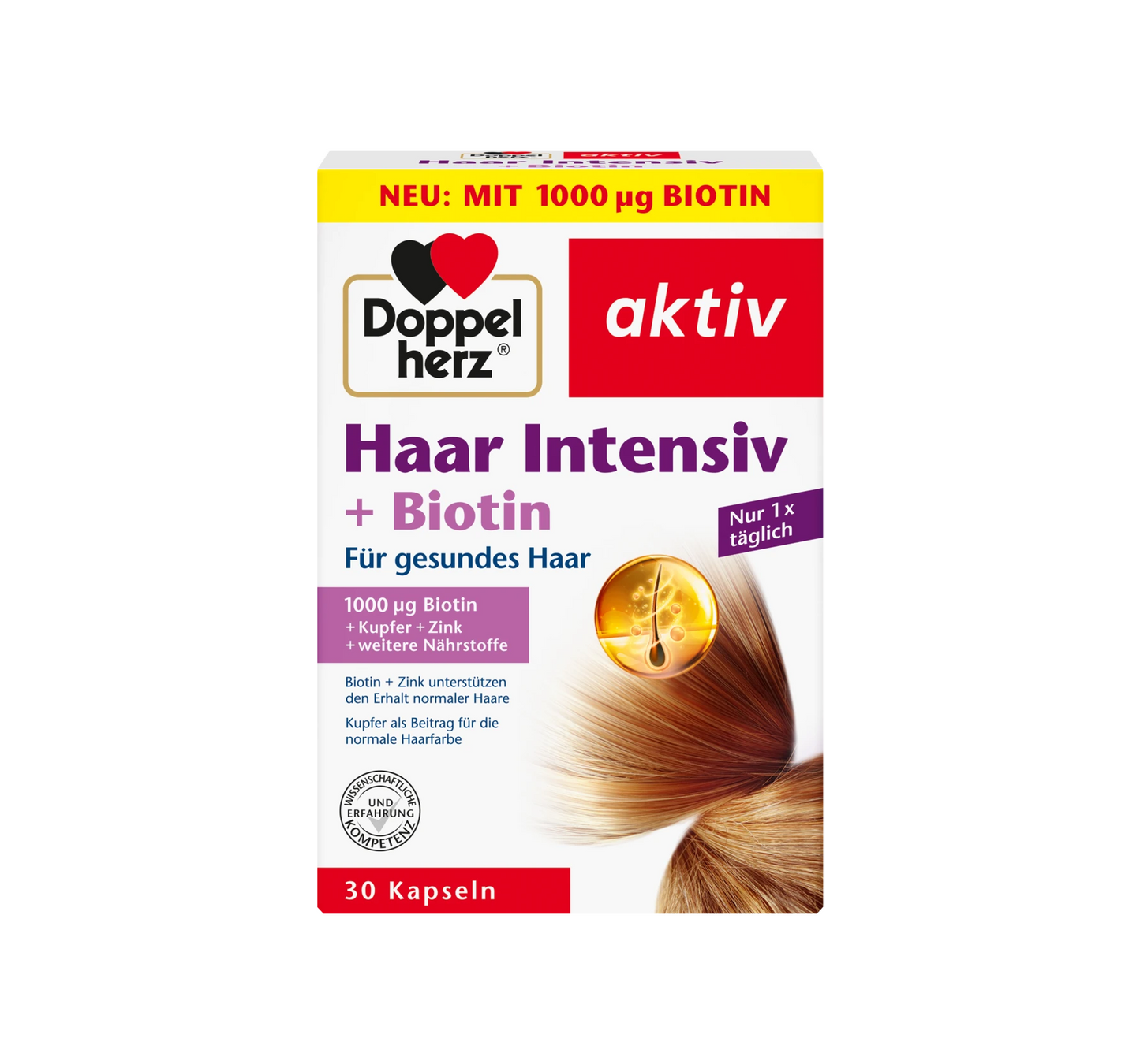 Capsules Hair Intensive + Biotine 30 pièces, 17,4 g