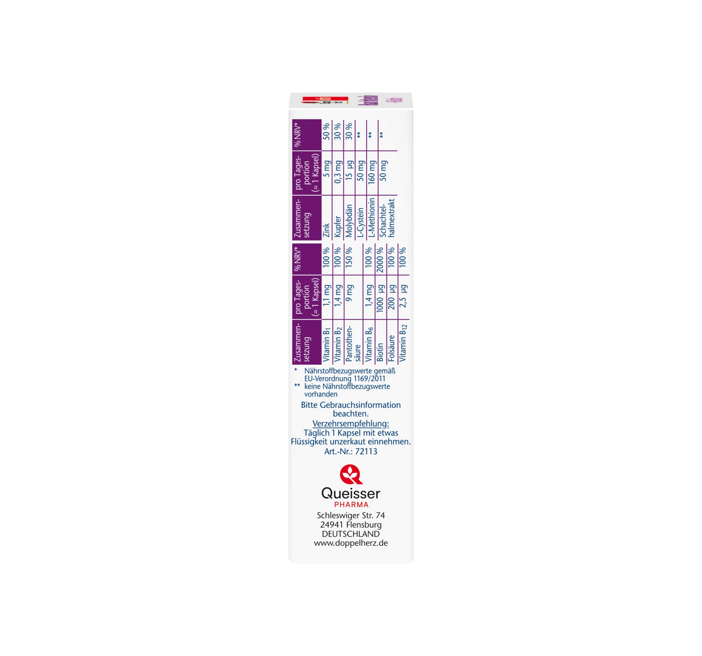 Capsules Hair Intensive + Biotine 30 pièces, 17,4 g