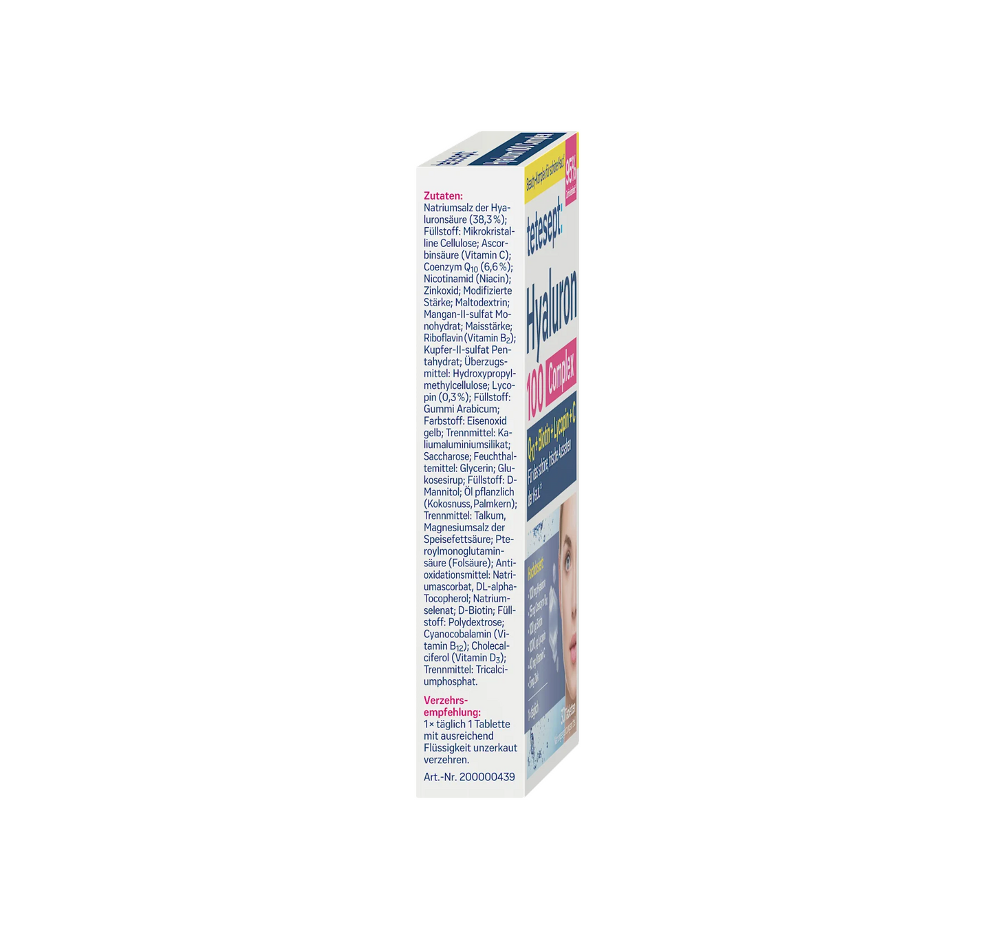 Comprimés de complexe Hyaluron 100, 30 pièces, 8,7 g