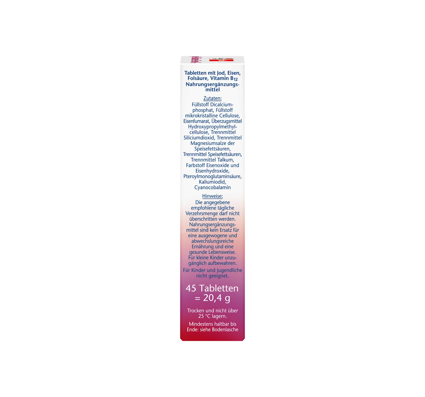 Iodine + Folic Acid + Iron Tablets 45 pcs., 20.4 g