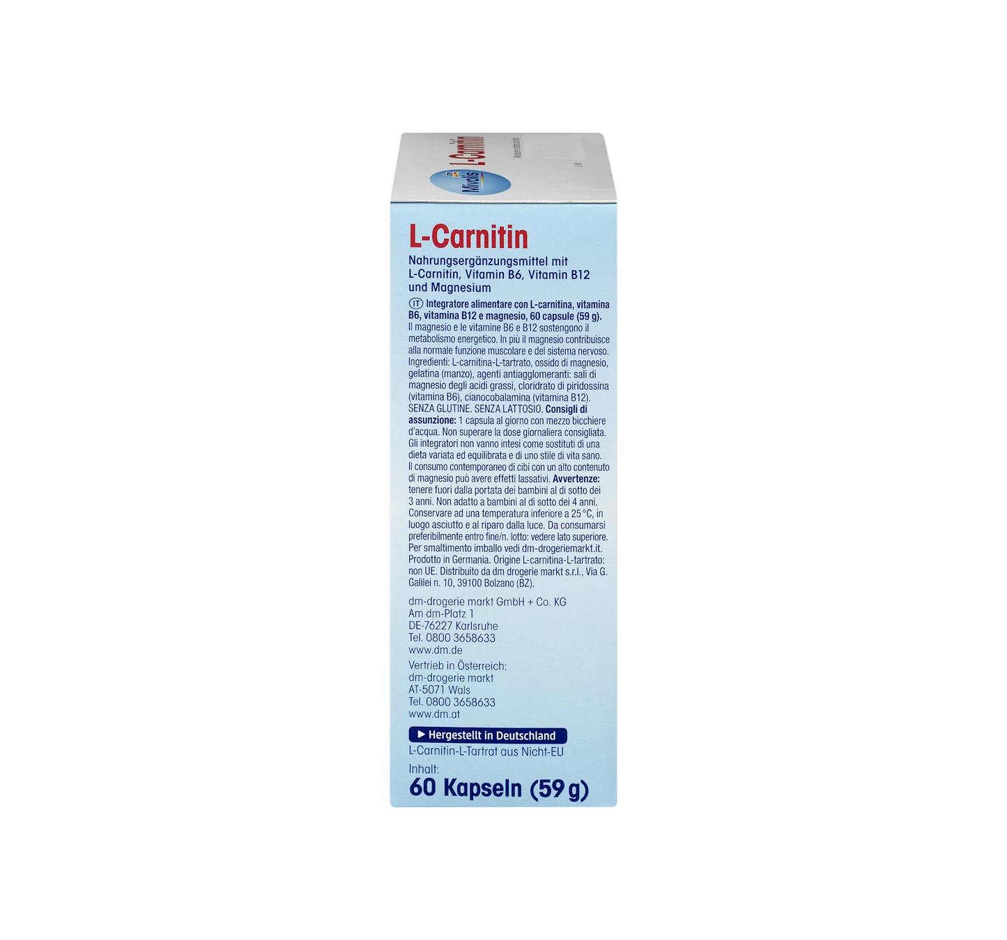 L-Carnitine capsules, 60 pieces, 59 g