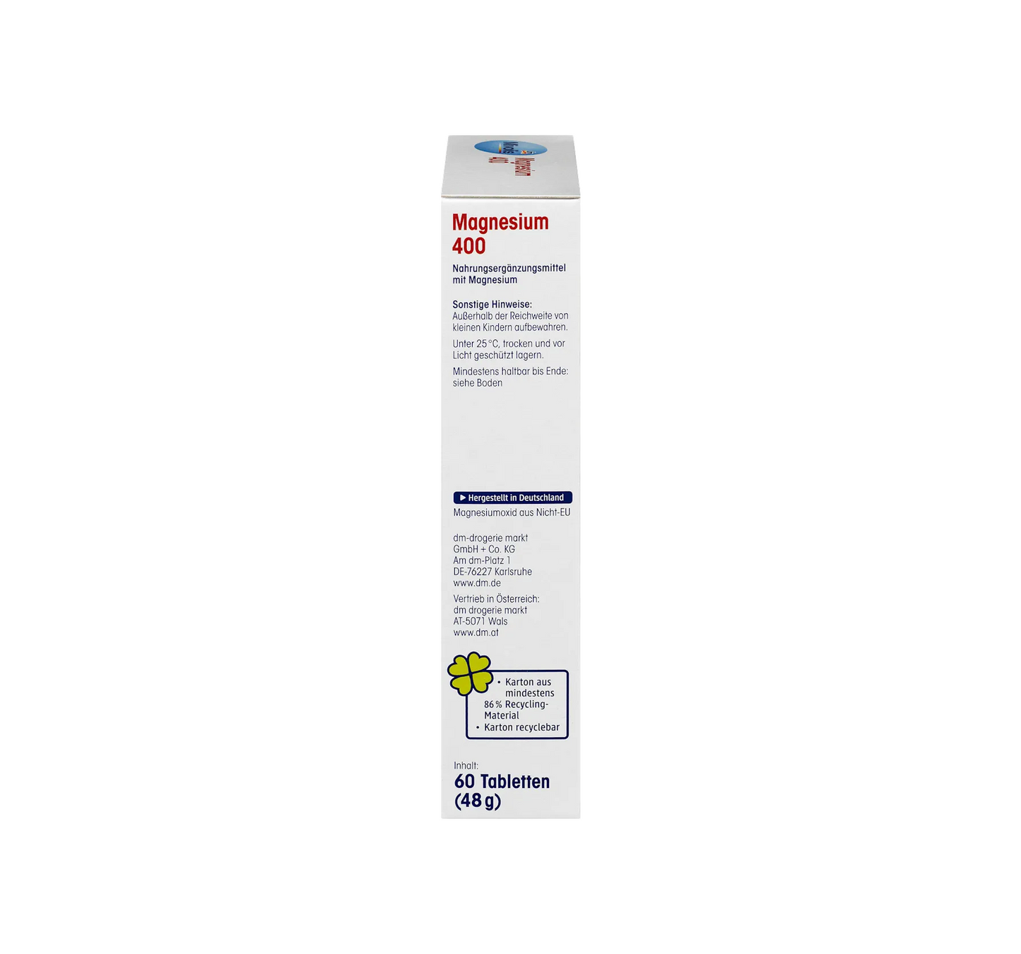 Magnesium 400 tablets 60 pcs, 48 g