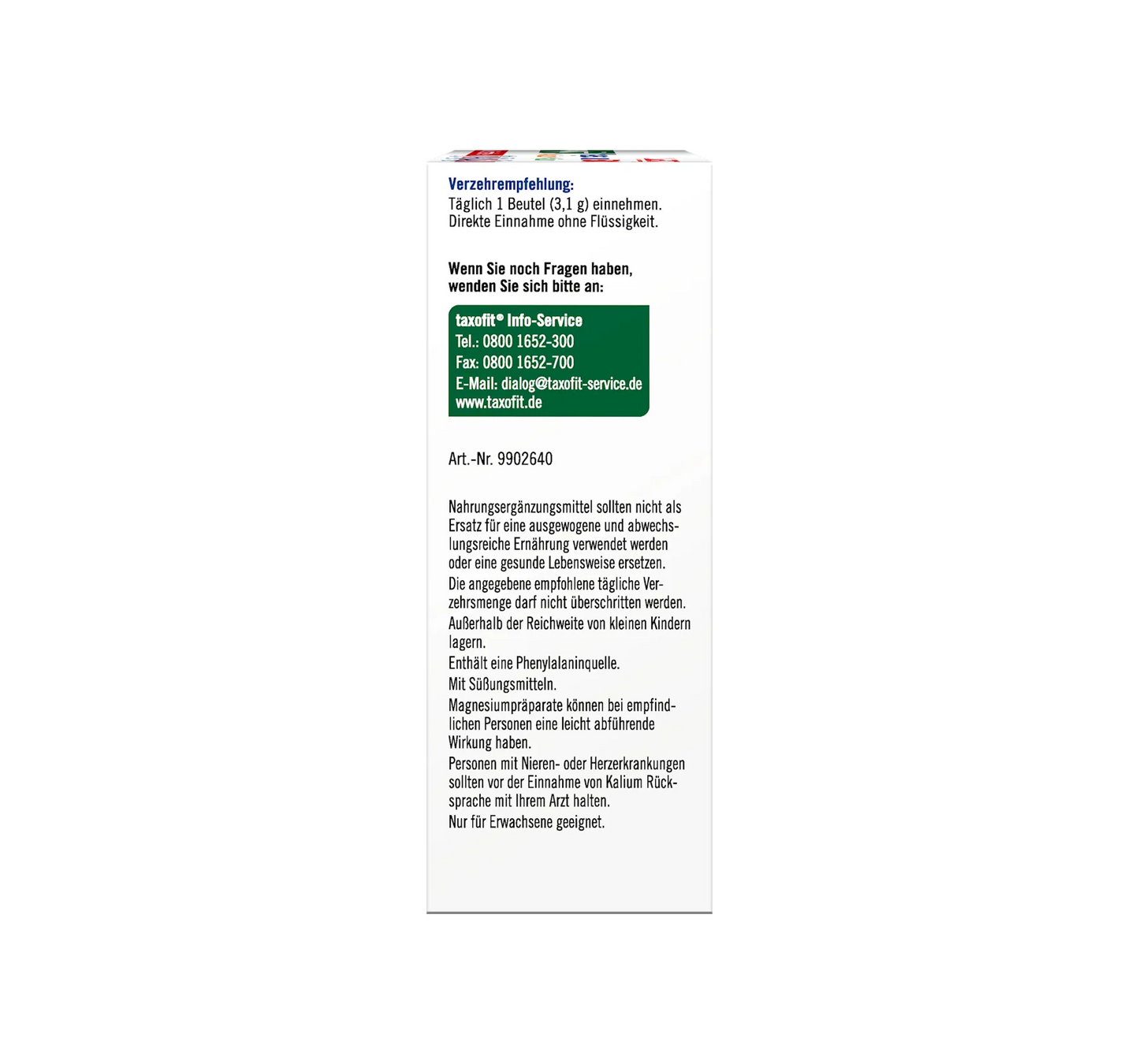 Magnesium 500 + Calcium & Potassium Direct Granules 20 vnt, 62 g