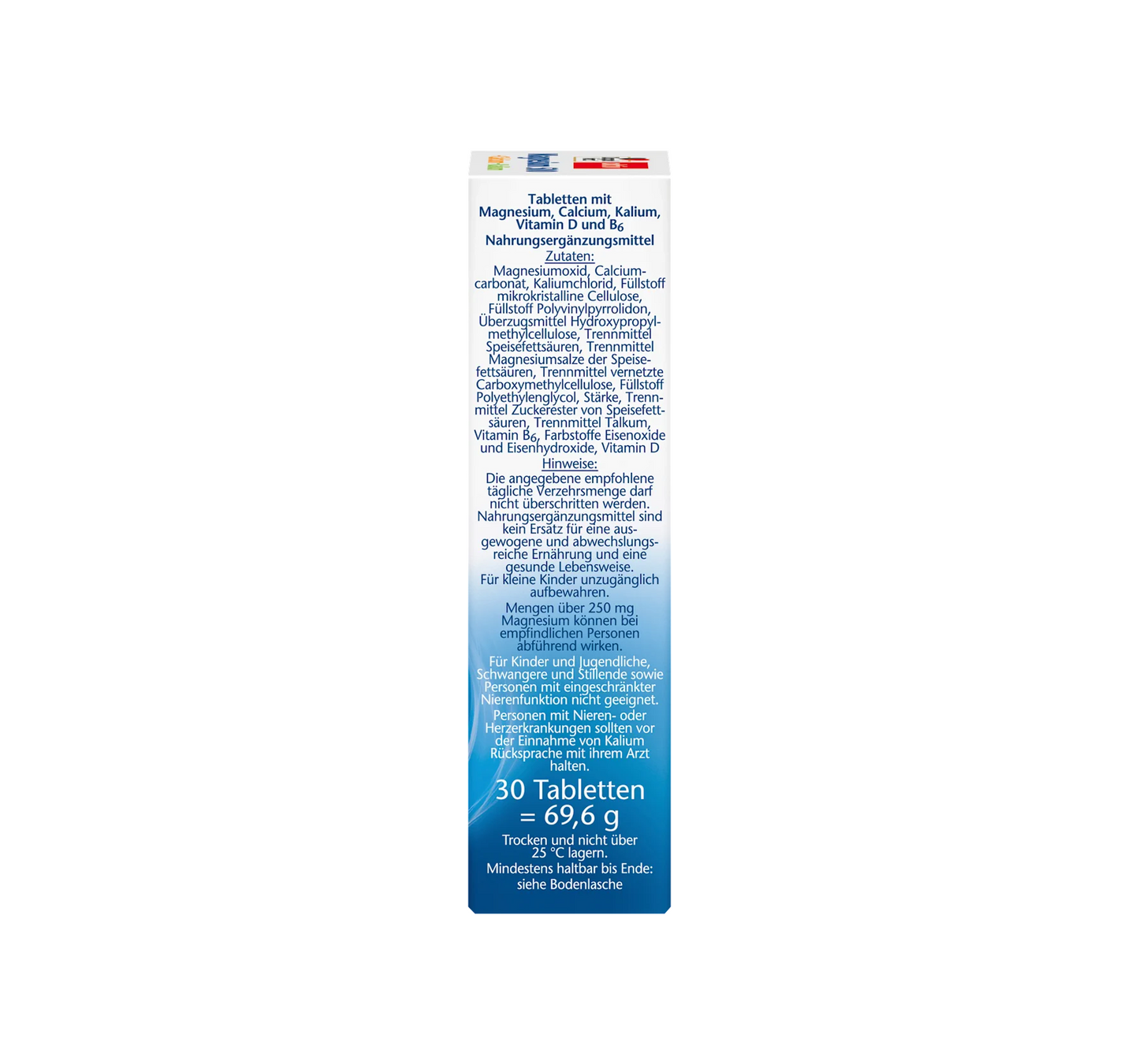 Magnesium 500 + kalsium + kalium tabletit 30 kpl, 69,6 g