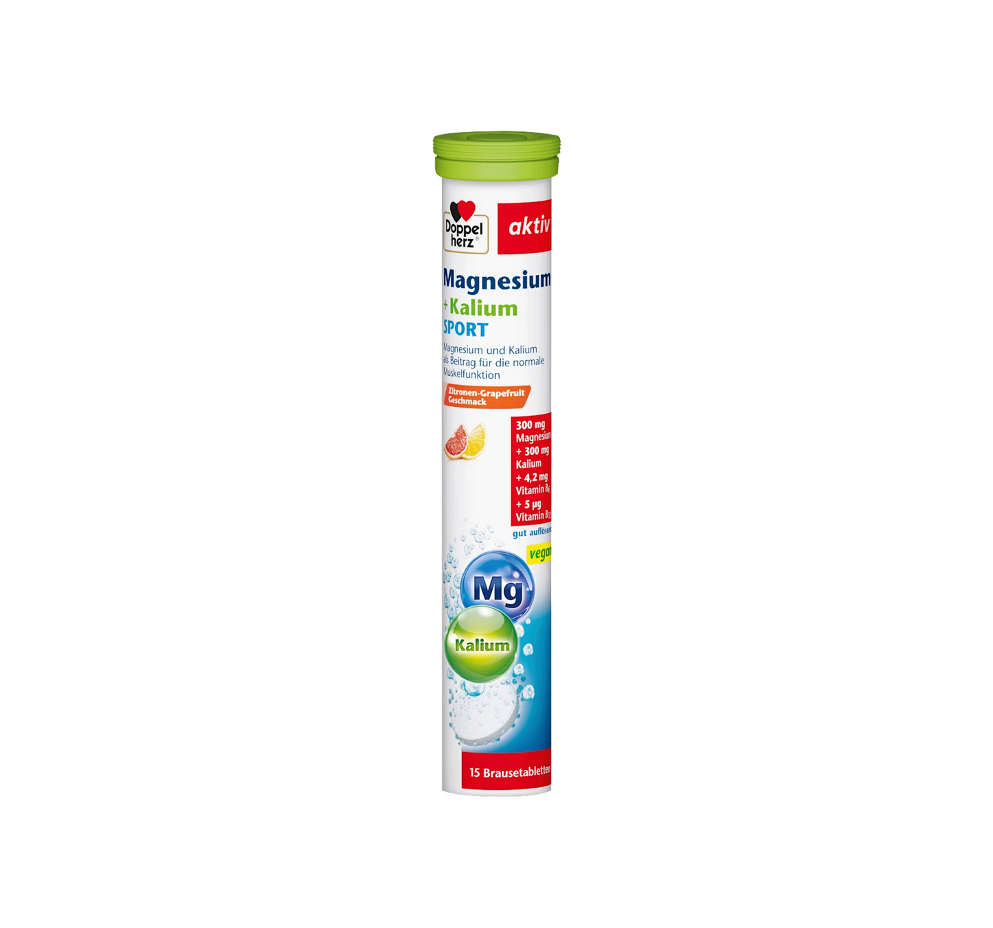 Comprimés effervescents de magnésium et de potassium Sport (15 comprimés), 99 g