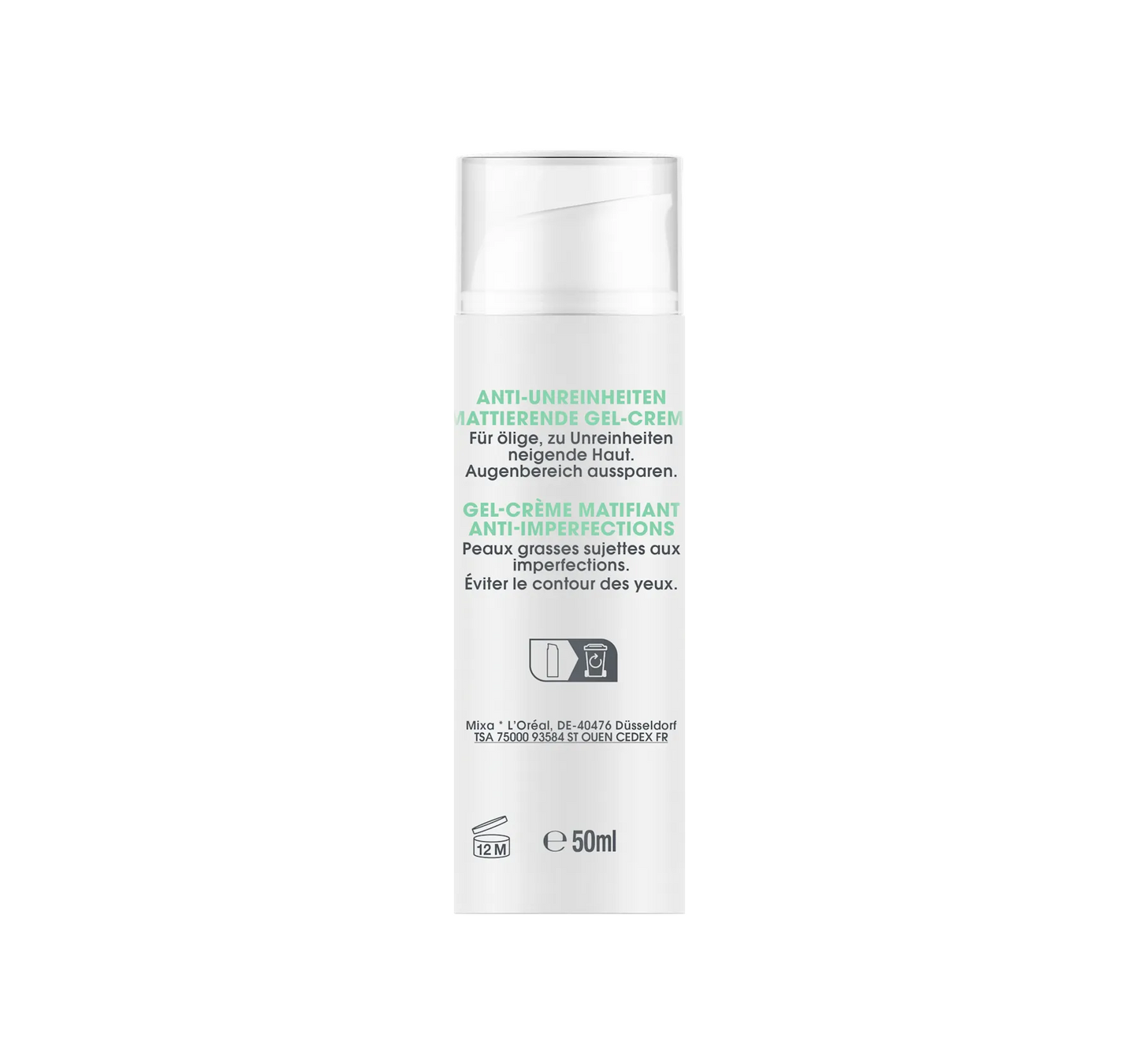 Mattgjørende gelkrem mot urenheter, 50 ml