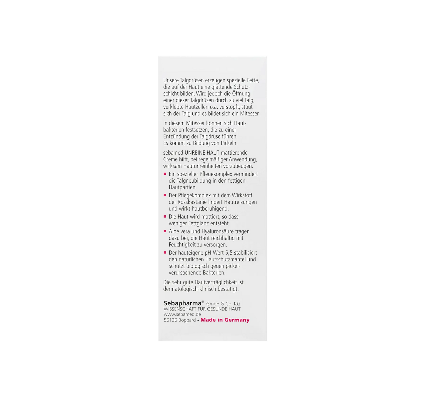 Creme facial matificante para peles impuras, 50 ml