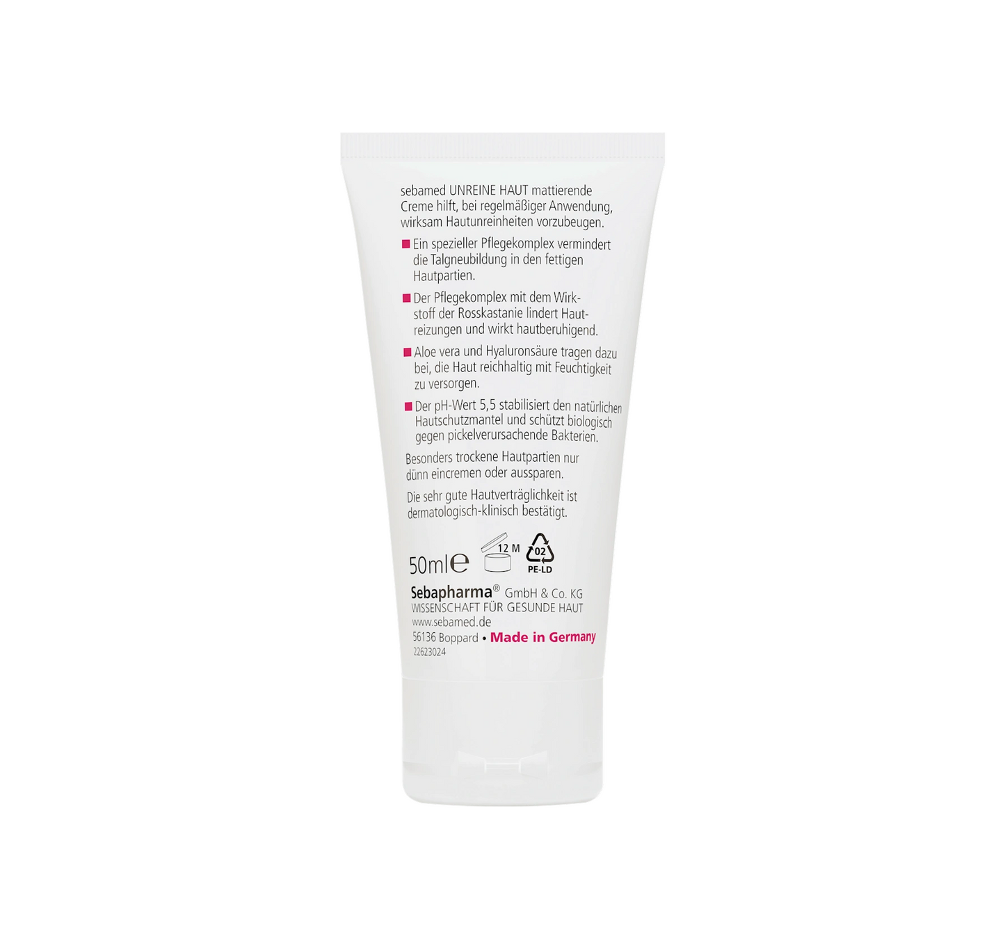 Creme facial matificante para peles impuras, 50 ml