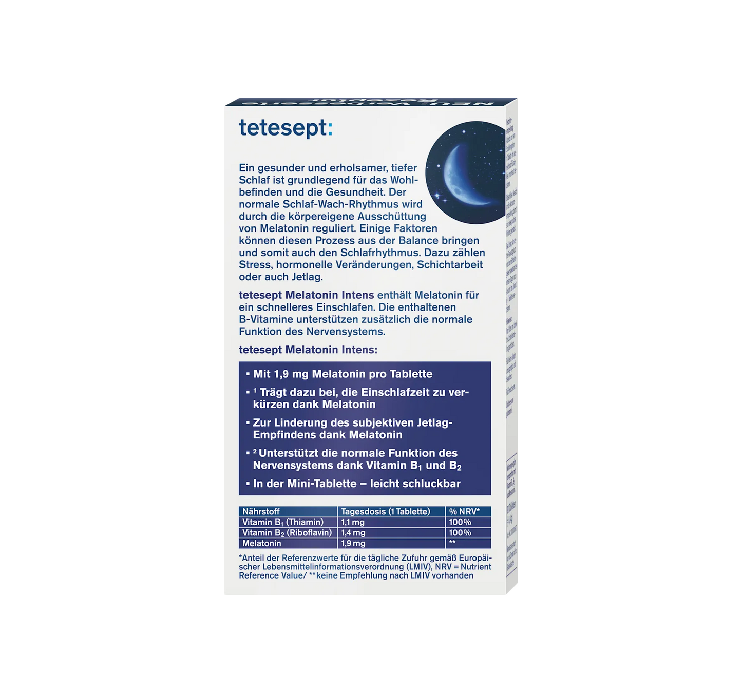 Comprimidos Mini Melatonina Intens 30 unidades, 8,4 g