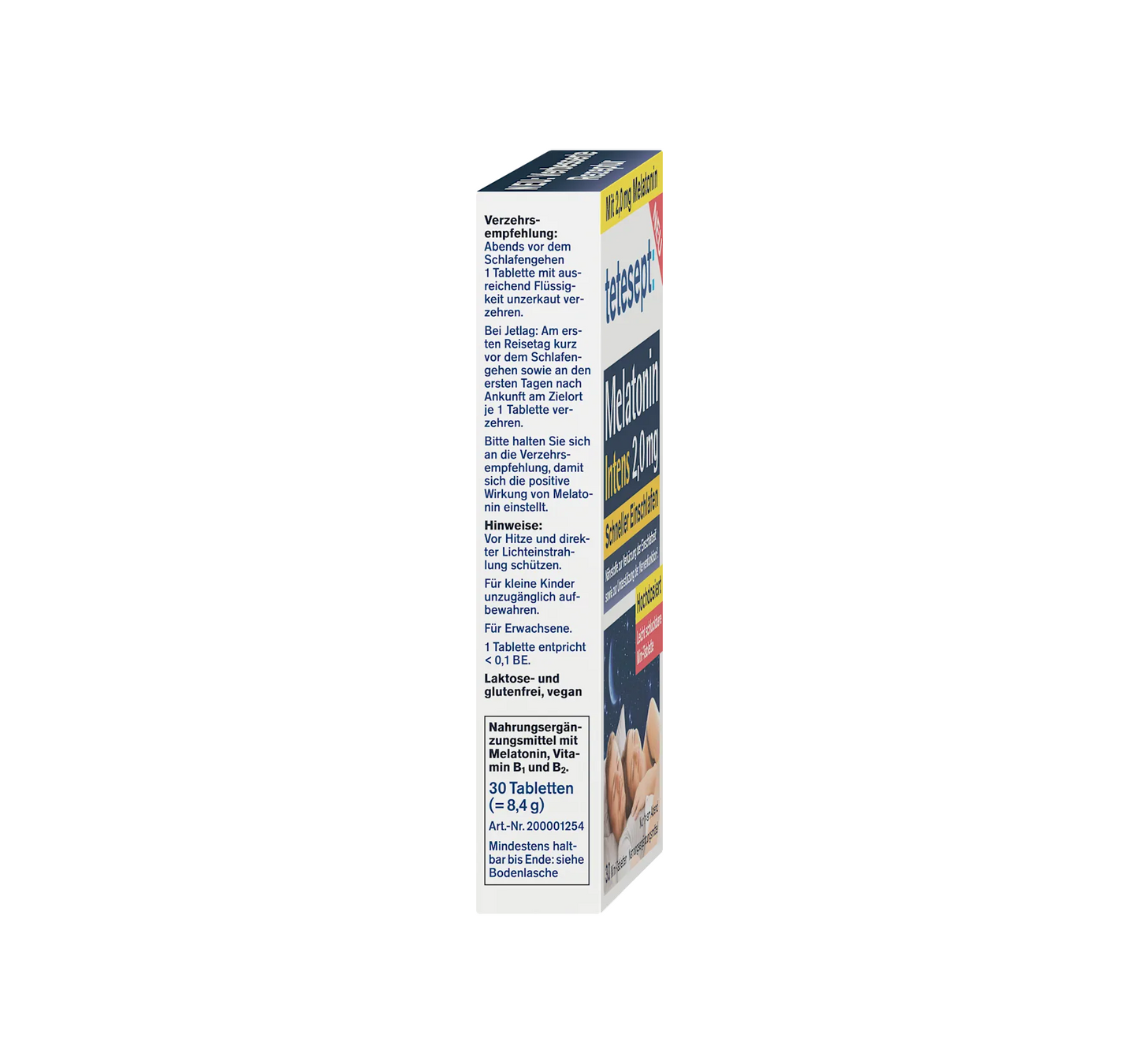 Comprimidos Mini Melatonina Intens 30 unidades, 8,4 g