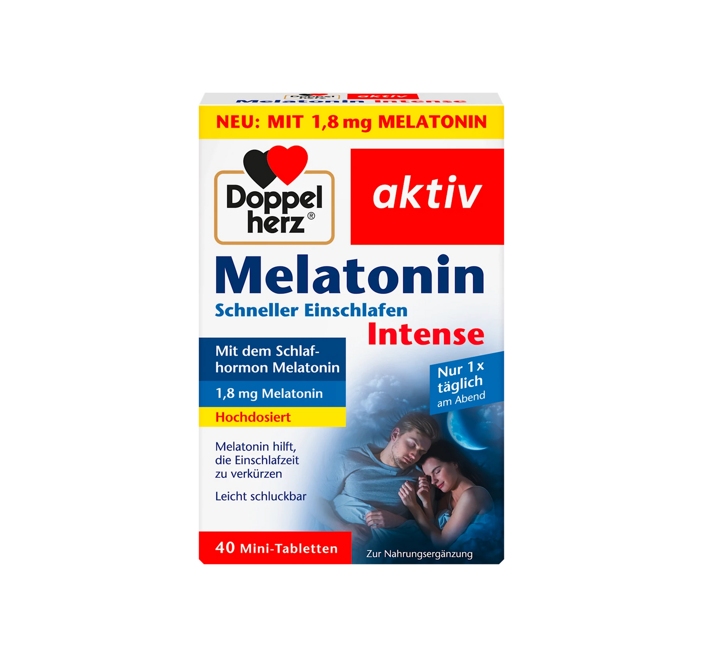 Comprimés de mélatonine intense mini 40 pièces, 3,7 g
