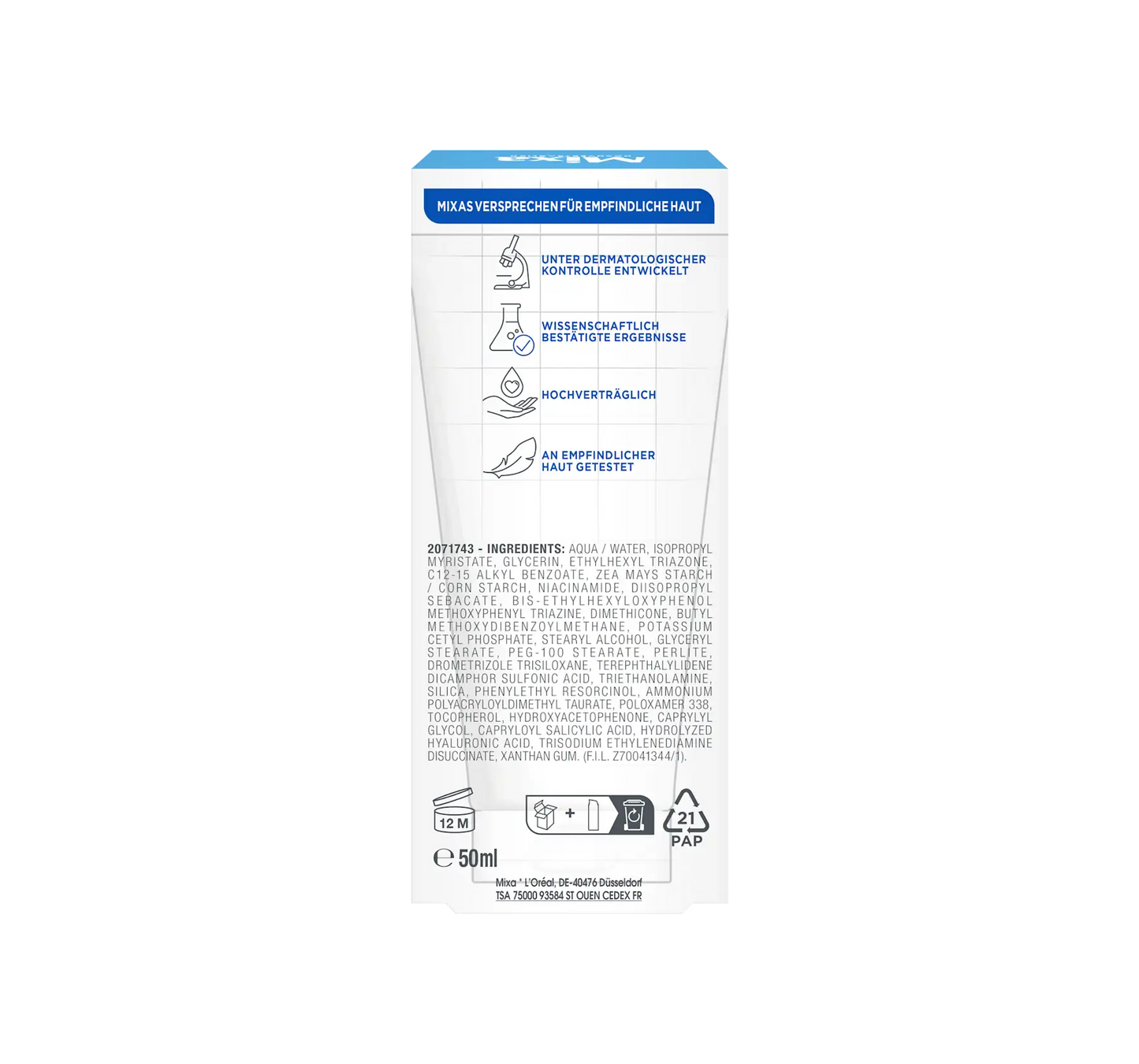 Crema hidratante FPS 50, 50 ml