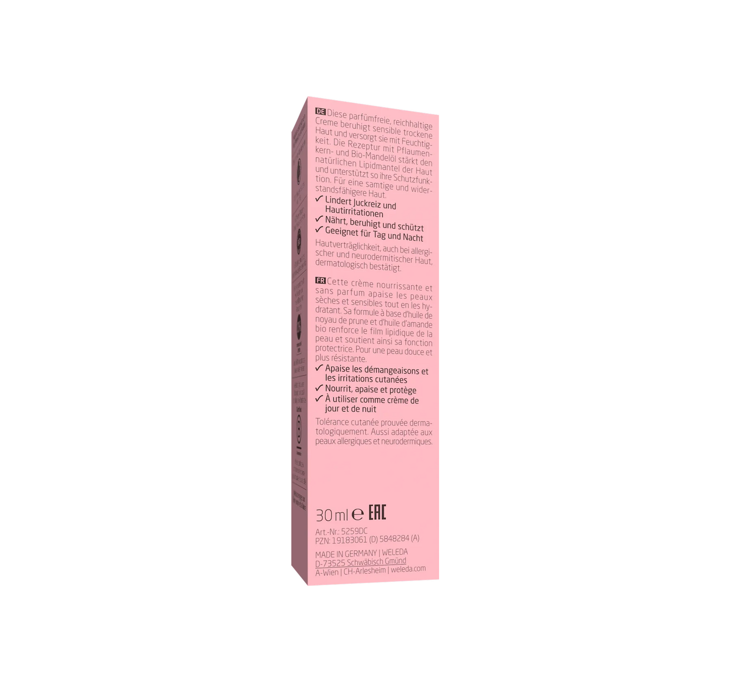 Crème hydratante Sensitive Amande, 30 ml