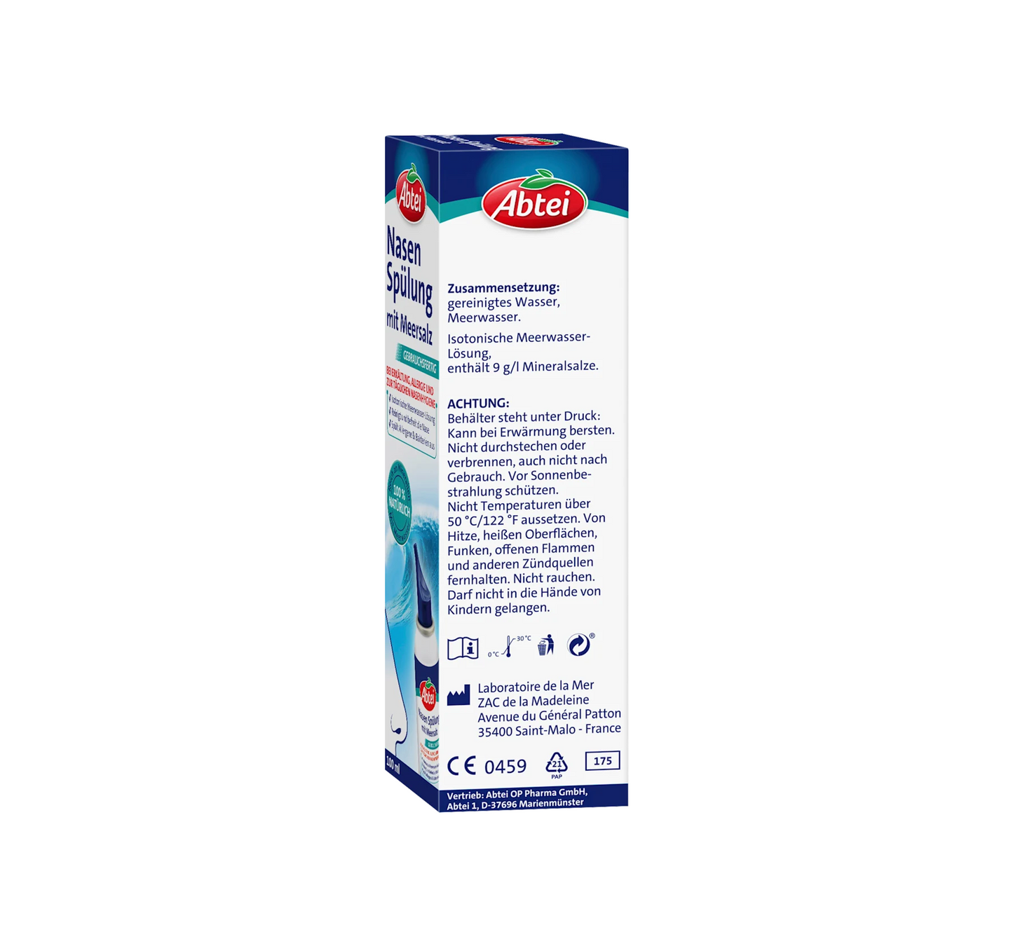 Nasal rinse with sea salt, 100 ml