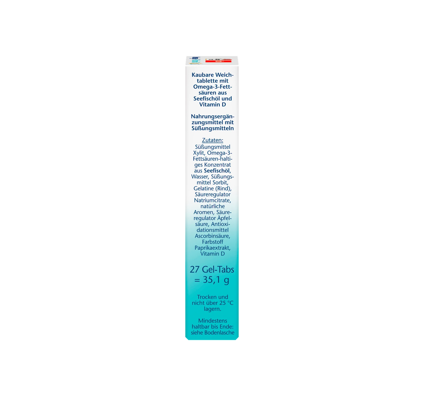 Omega-3 + Vitamina D3 Tabletas masticables para niños 27 piezas, 35,1 g