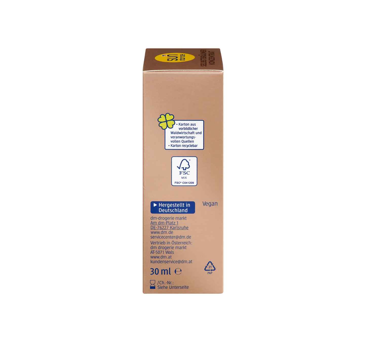 Self-tanning concentrate, 30 ml