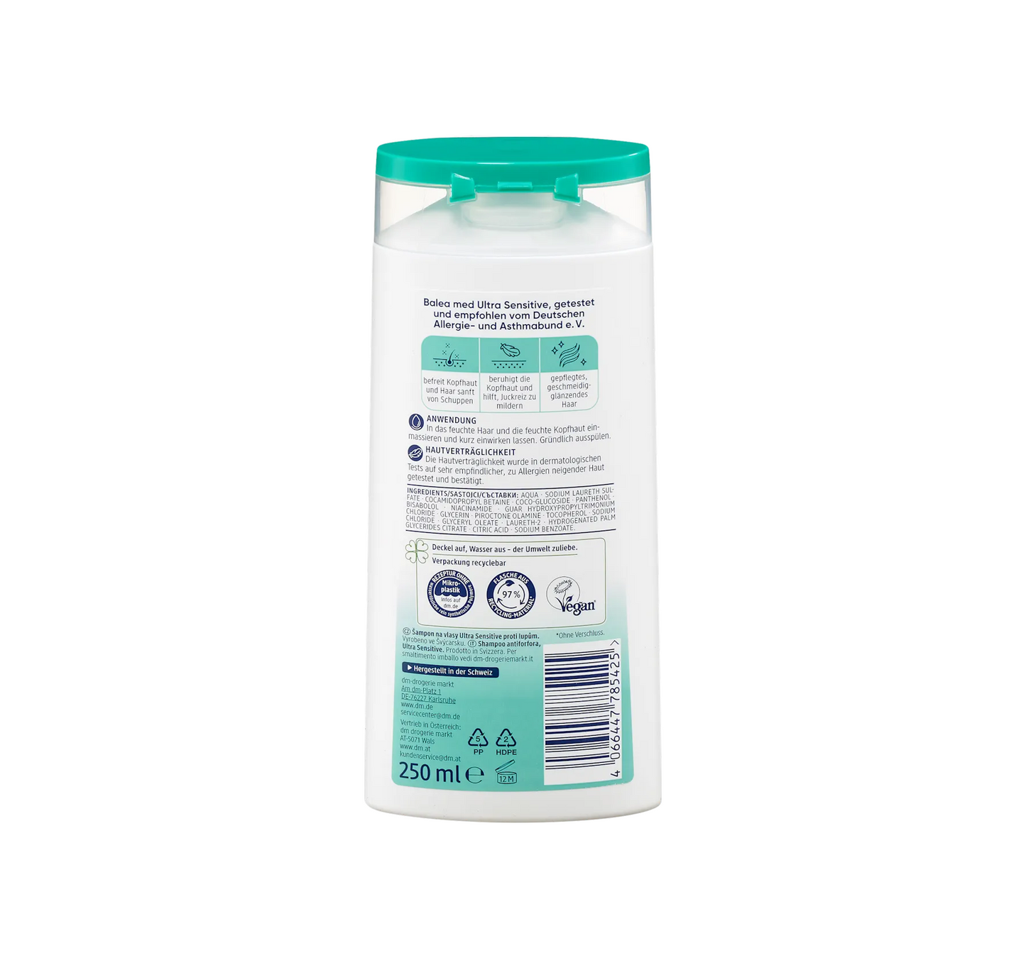 Shampoo anti-dandruff ultra sensitive, 250 ml