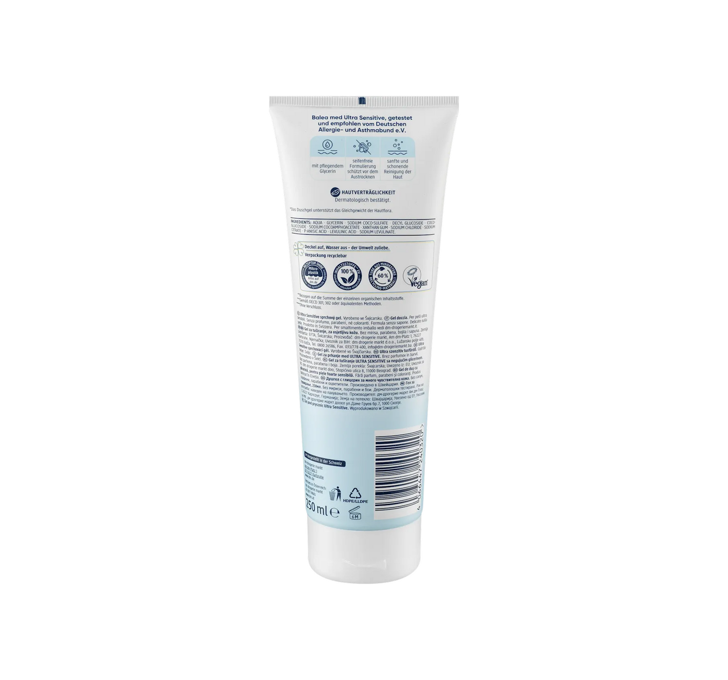 Ultra Sensitive Shower Gel, 250 ml