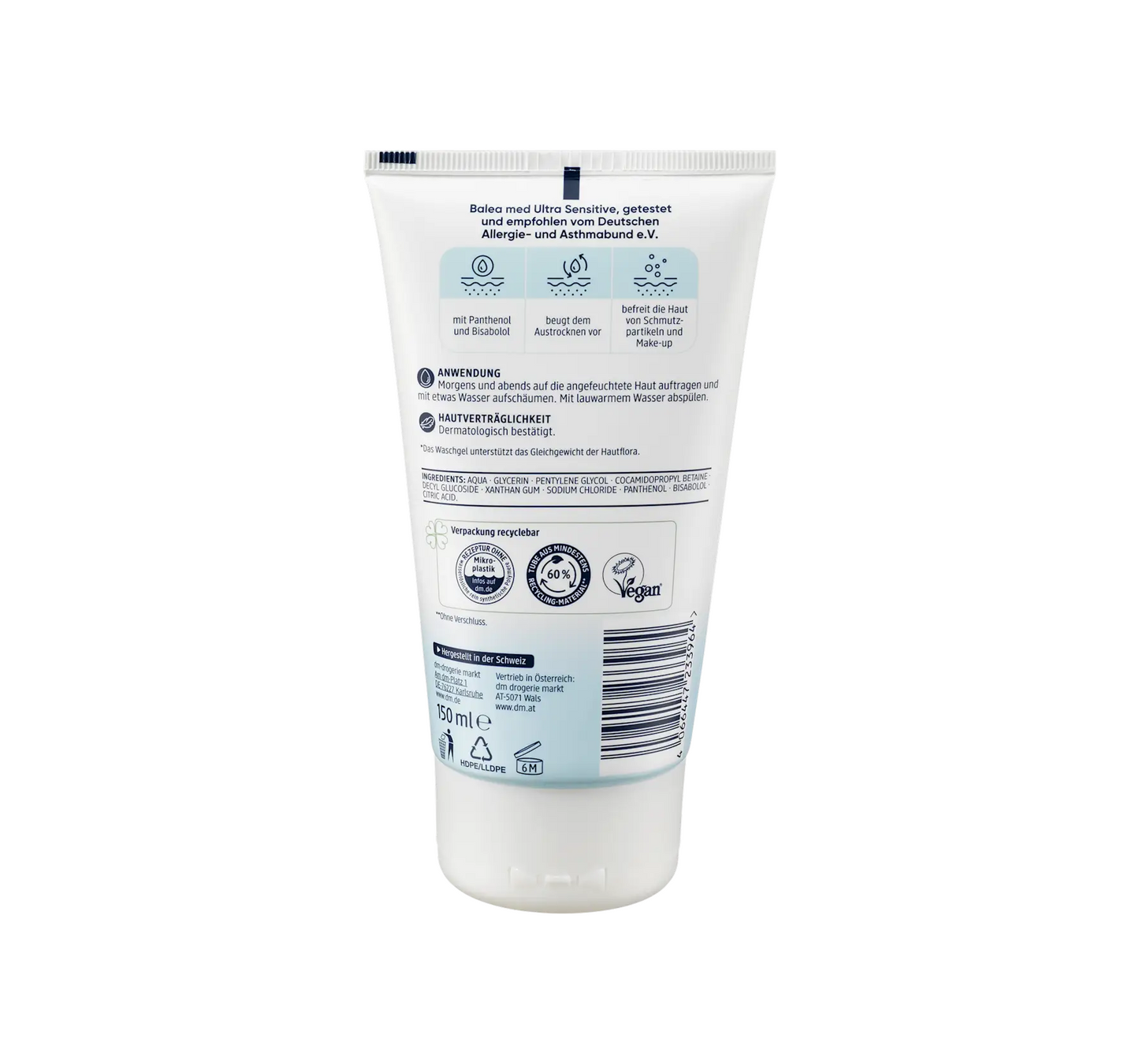 Gel de lavado ultrasensible, 150 ml