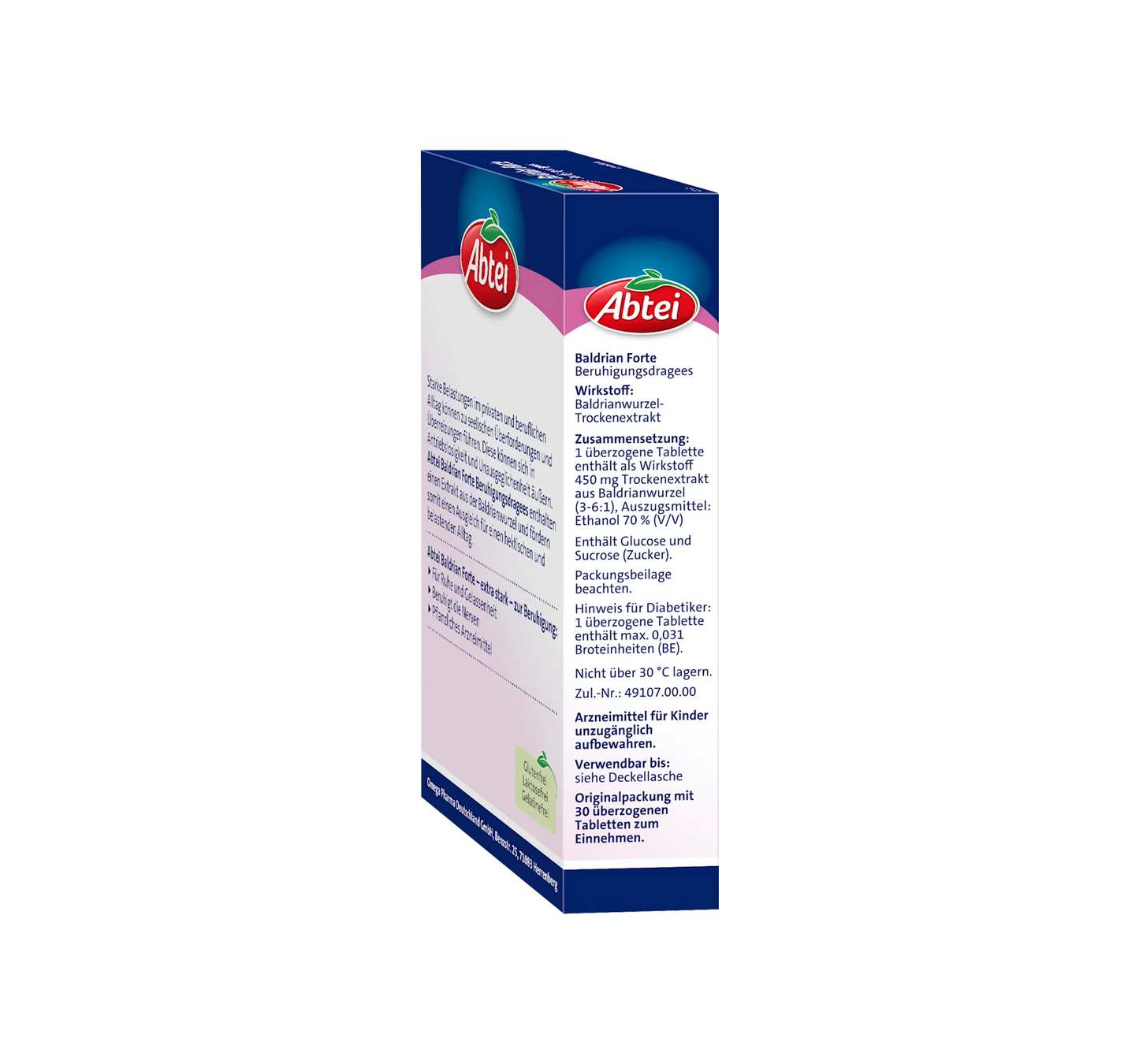 Comprimidos calmantes Valerian Forte, 30 unidades