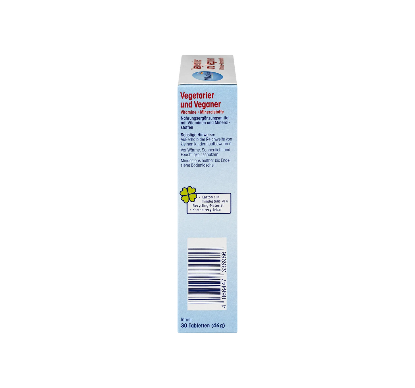 Vegetarians and vegans Vitamins + Minerals, tablets 30 pcs., 46 g