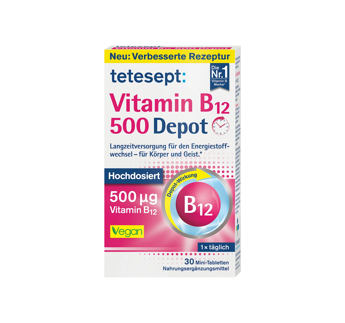 Vitamin B12 Depot 500µg tablets 30 pieces, 8.3 g