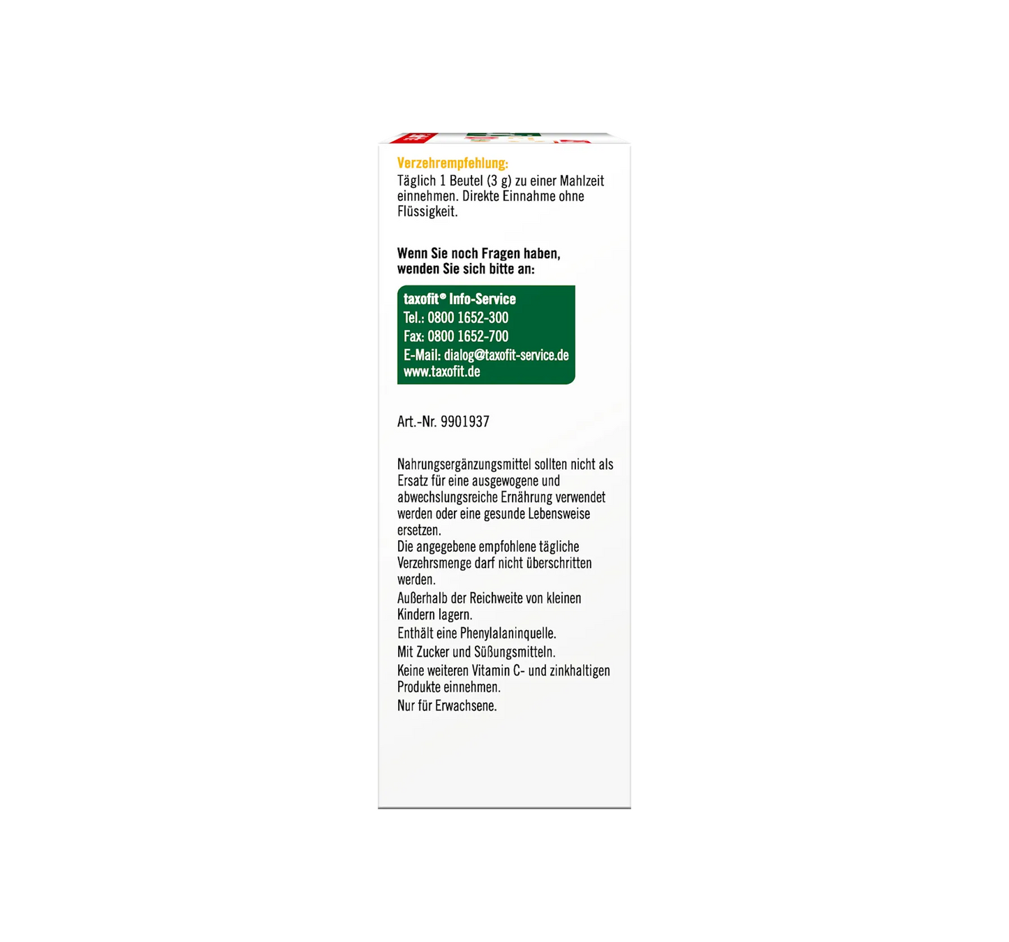 Vitaminas C + Cinkas + D3 tiesioginės granulės 20 vnt., 60 g