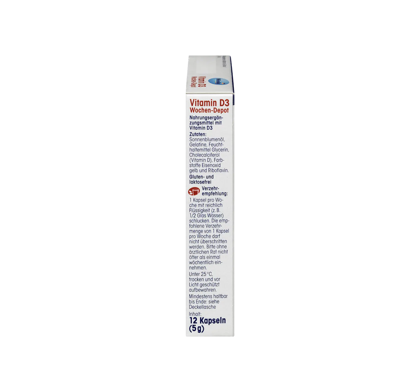 Vitamin D3 5600 IU Weekly Depot Soft Capsules 12 pcs., 5 g