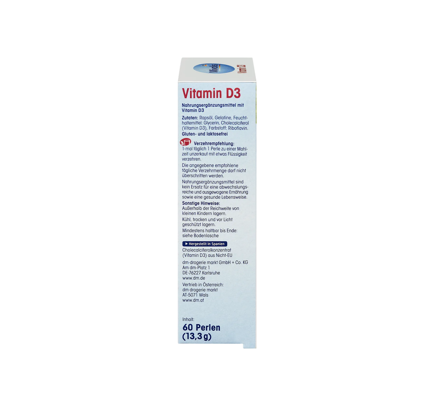 Vitamin D3 pearls 1000 IU 60 pieces, 13.3 g