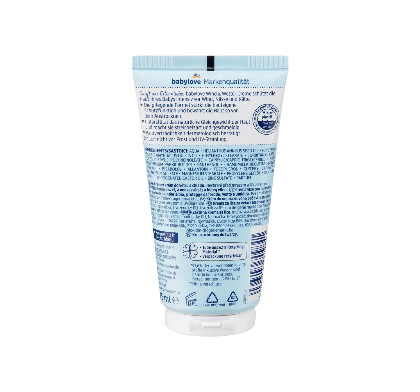 Crème vent et intempéries sensible, 75 ml